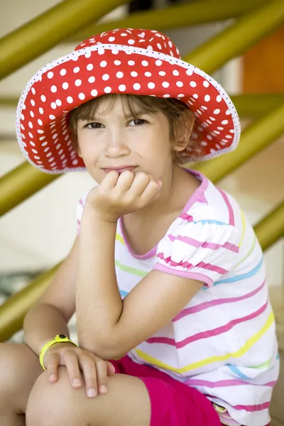 Menina vestindo Panamá — Fotografia de Stock