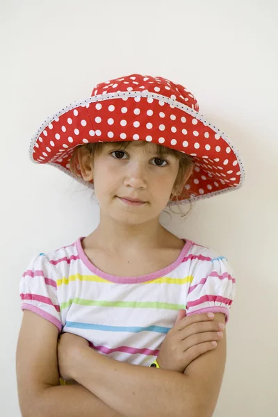 Girl wearing Panama — Stock Photo, Image