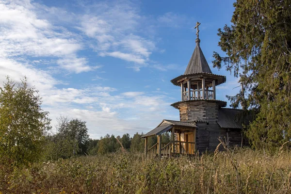 Medvezhyegorsk District Zaonezhie Russia October 2021 Chapel Cosmas Damian Abandoned — Stock Photo, Image