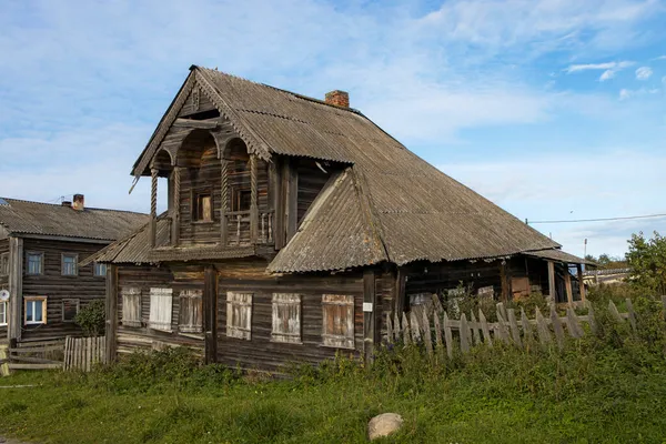 Wieś Unitsa Kondopozhsky Powiat Karelia Zaonezhie Rosja Października 2021 Opuszczony — Zdjęcie stockowe