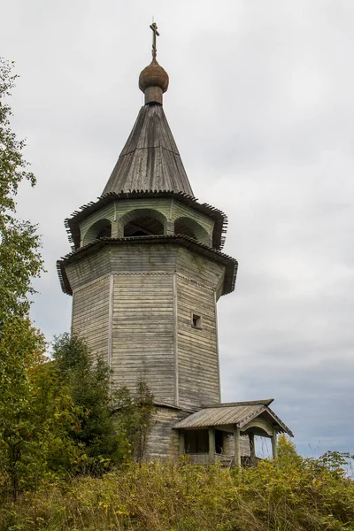 Εκκλησία Του Αγίου Νικολάου Θαυματουργού Καρέλια Εγκαταλελειμμένο Μέρος Χωριό Vegoruksa — Φωτογραφία Αρχείου