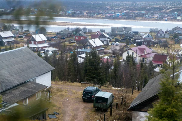 Murmansk Região Rússia Novembro 2021 Chirch Madeira Ortodoxa Varzuga Rússia — Fotografia de Stock