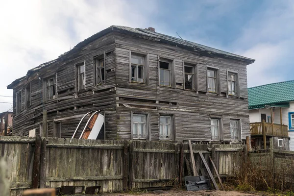 Kuzomen Distrito Terskiy Región Murmansk Rusia Noviembre 2021 Pueblo Cubierto —  Fotos de Stock