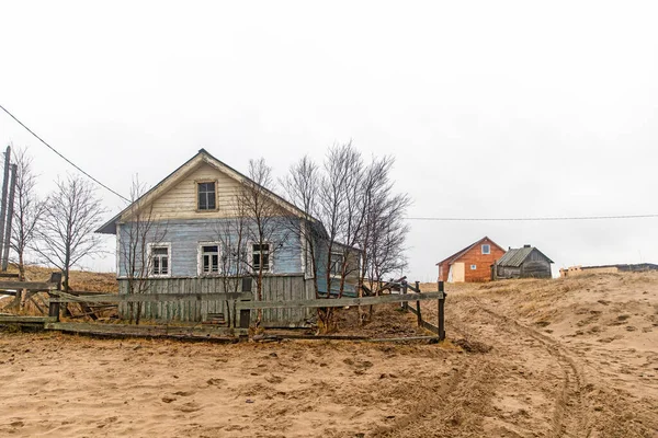 Kuzomen Terskiy District Murmansk Region Russia November 2021 Village Covered — Stock Photo, Image