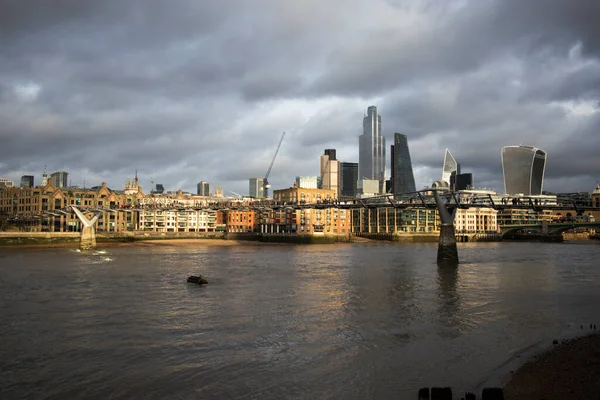 Londýn Velká Británie Listopad 2021 Jižní Břeh Nábřeží Pohled Temži — Stock fotografie