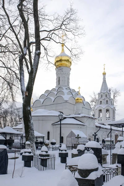 モスクワ ロシア 12月2021 ドンスキー修道院の領土に神の母のアイコンの古代大聖堂 — ストック写真