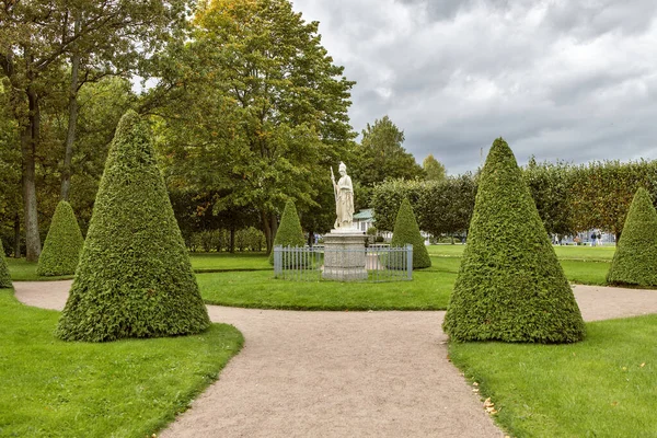 Petersburg Petrodvorets Rosja Października 2021 Wielkie Rzymskie Fontanny Dolnym Parku — Zdjęcie stockowe