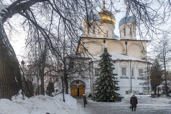 Moscow Russia January 2021 Novospassky Monastery Winter Bible Scene Christmas — ストック写真
