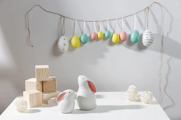 Fragmento Del Interior Habitación Infantil Decorada Para Semana Santa Una — Foto de Stock