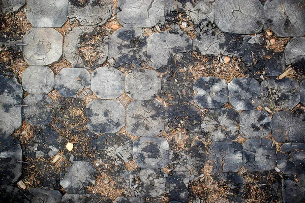 Cris Crossed Design Diamond Shaped Street Tiling — Stock Photo, Image