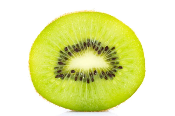 Slide kiwi fruit isolate on white background — Stock Photo, Image