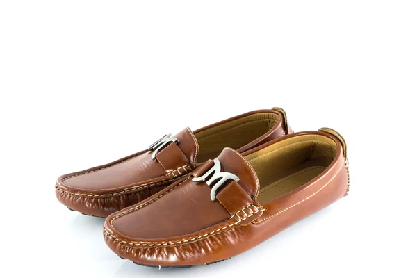 Απομονώστε άνδρες παπούτσια σε καφέ χρώμα — Φωτογραφία Αρχείου
