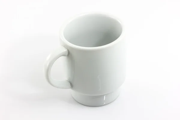 화이트 커피 컵 손잡이와 분리 — 스톡 사진