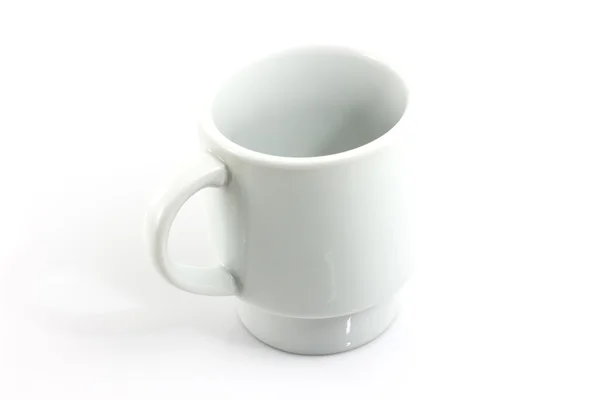 Izolat biała kawa kubek z uchwytem — Zdjęcie stockowe