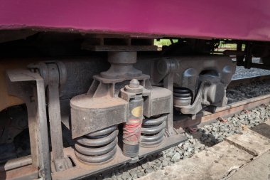 Tekerlek kırma ve dizel trenin süspansiyon sistemi