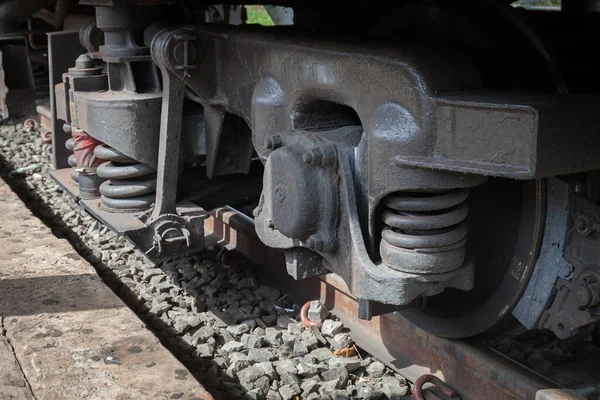 Tekerlek Kırma Dizel Trenin Süspansiyon Sistemi — Stok fotoğraf