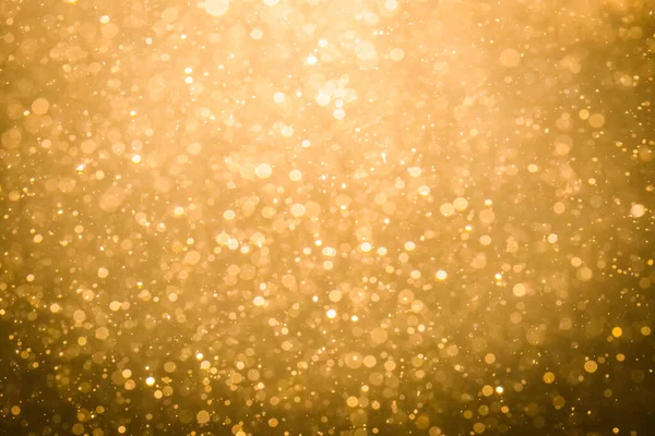 Abstrato Bokeh Ouro Com Fundo Preto — Fotografia de Stock