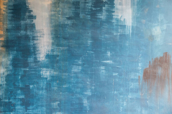 Абстрактный фон старой синей краски цементной стены