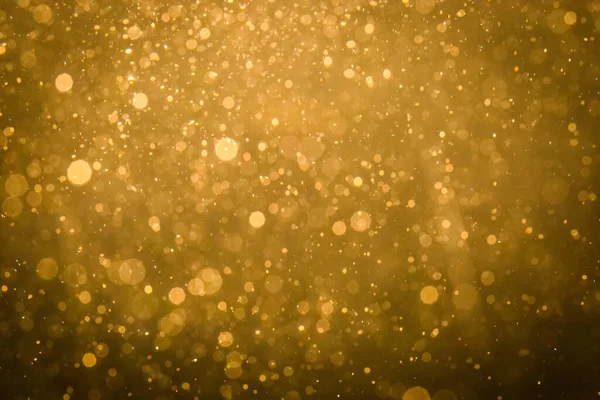 Abstraktes Gold Bokeh Mit Schwarzem Hintergrund — Stockfoto