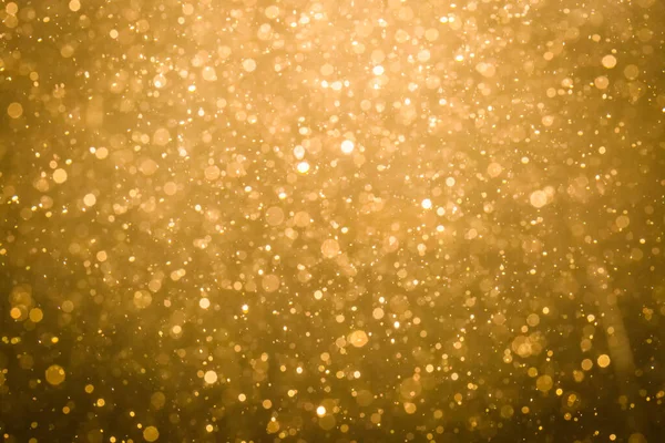 Abstract Goud Bokeh Met Zwarte Achtergrond — Stockfoto