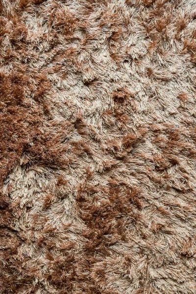 Tappeto Tessuto Marrone Con Sfondo Lungo Pelo Texture — Foto Stock