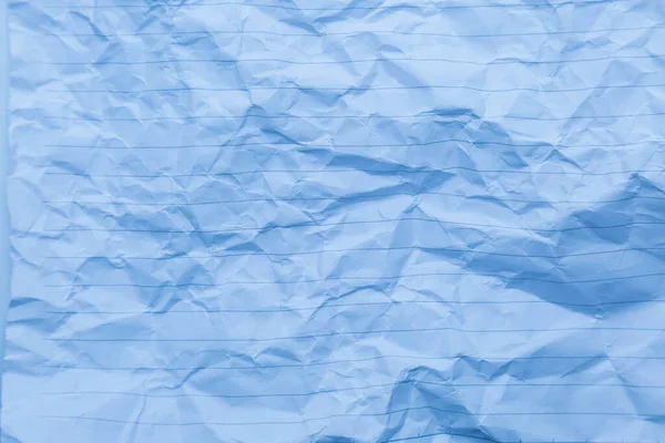 Τσαλακωμένο Από Μπλε Λευκό Χαρτί Φόντο Γραμμή — Φωτογραφία Αρχείου