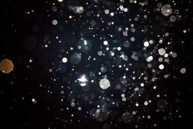 Siyah bokeh arka plan bulanıklık