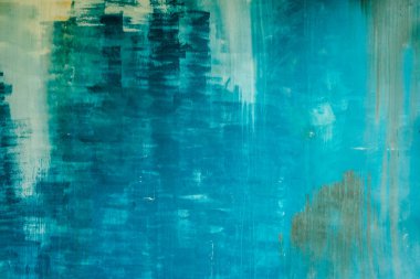 Eski çimento boya mavi duvar arka planı