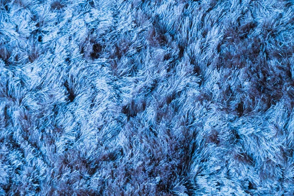 Niebieski Materiał Dywan Długim Włosem Tekstury Tła — Zdjęcie stockowe