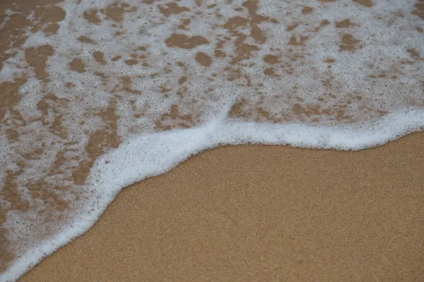 Pláž Písek Oceánské Vlny Pozadí — Stock fotografie