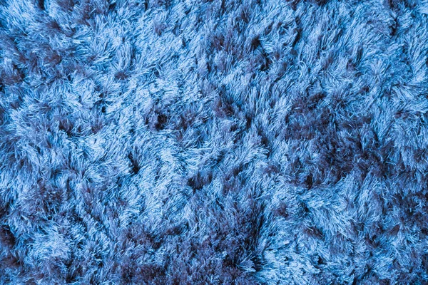 Niebieski Materiał Dywan Długim Włosem Tekstury Tła — Zdjęcie stockowe