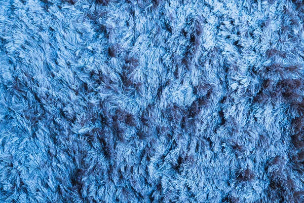 Синій Тканинний Килим Довгим Купою Текстури Фону — стокове фото