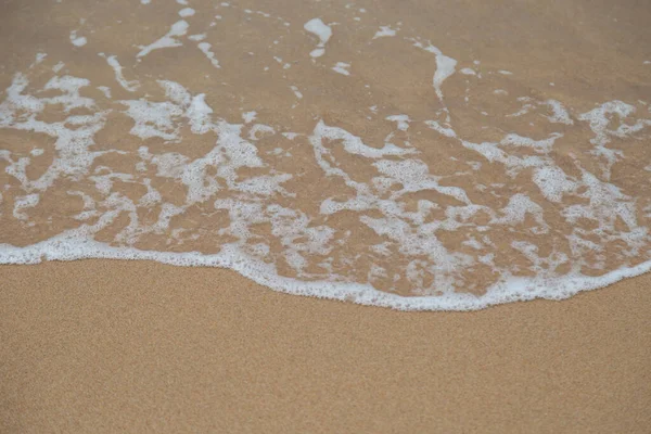 Praia Areia Oceano Ondas Fundo — Fotografia de Stock