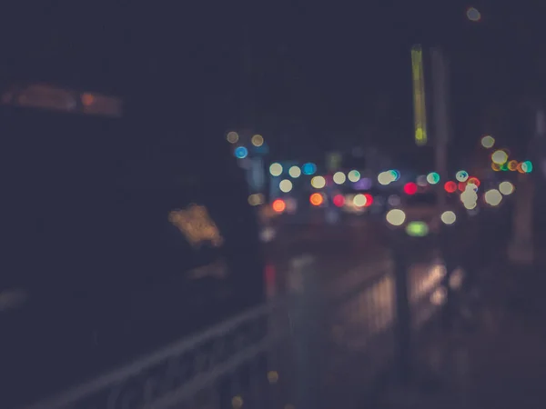 Unschärfe Des Verkehrs Der Stadt Der Nacht Hintergrund — Stockfoto