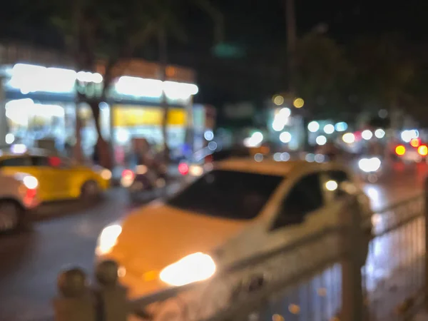 Desenfoque Del Tráfico Ciudad Fondo Nocturno — Foto de Stock