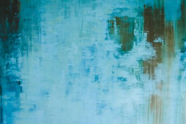 Eski çimento boya mavi duvar arka planı