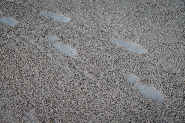 Impronta Sfondo Spiaggia Sabbia — Foto Stock