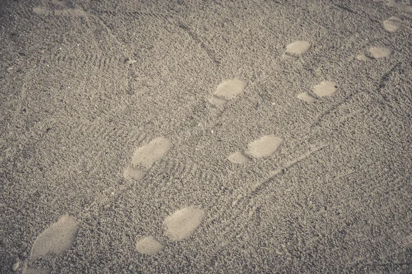 Footprint Sand Beach Background — Stock Photo, Image