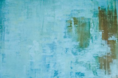 Eski çimento boya mavi duvar arka planı