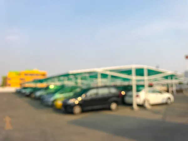 Blurred Image Car Park Shopping Mall Background — Stock Photo, Image