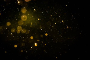 Siyah arka plan üzerinde ışık bokeh bulanıklık