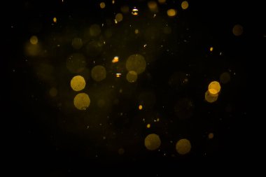 Siyah arka plan üzerinde ışık bokeh bulanıklık
