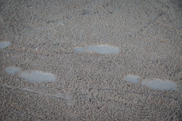 Huella Fondo Playa Arena — Foto de Stock