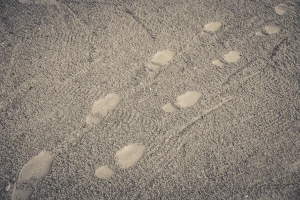 Footprint Sand Beach Background — Stock Photo, Image