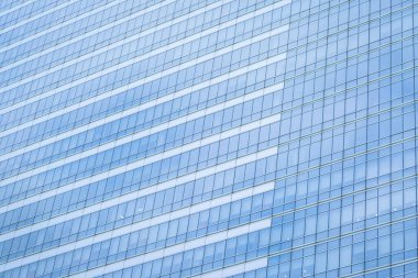 Mavi cam pencere modern ofis için bina enerji tasarrufu