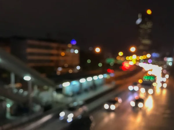 Размытие Движения Городе Ночном Фоне — стоковое фото