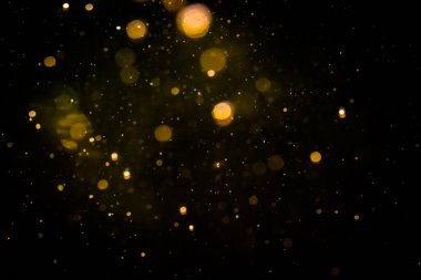 Siyah arka plan üzerinde ışık bokeh bulanıklık