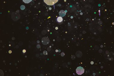 Arkaplan için soyut siyah bulanık bokeh çemberleri