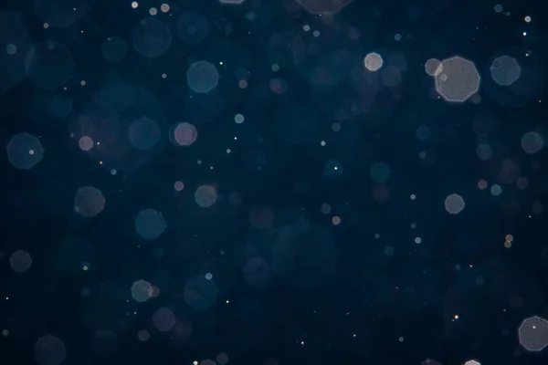 Abstraktes Blaues Licht Verschwimmt Bokeh Kreise Für Weihnachten Hintergrund — Stockfoto