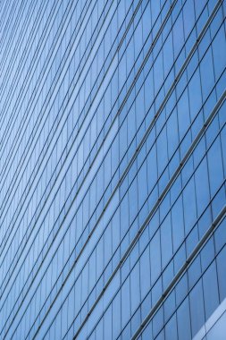 Mavi cam pencere modern ofis için bina enerji tasarrufu